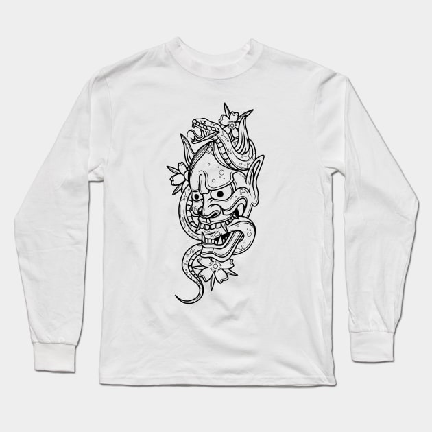 Onimask vs snake Long Sleeve T-Shirt by Blunts